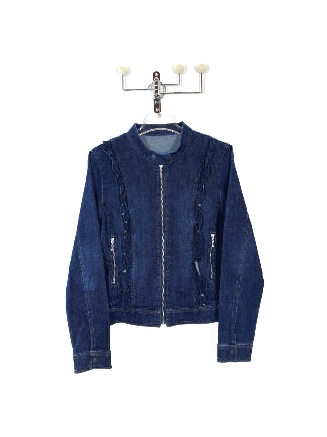 히로코 코시노 비스 러플 데님 라이더 자켓 상품이미지1