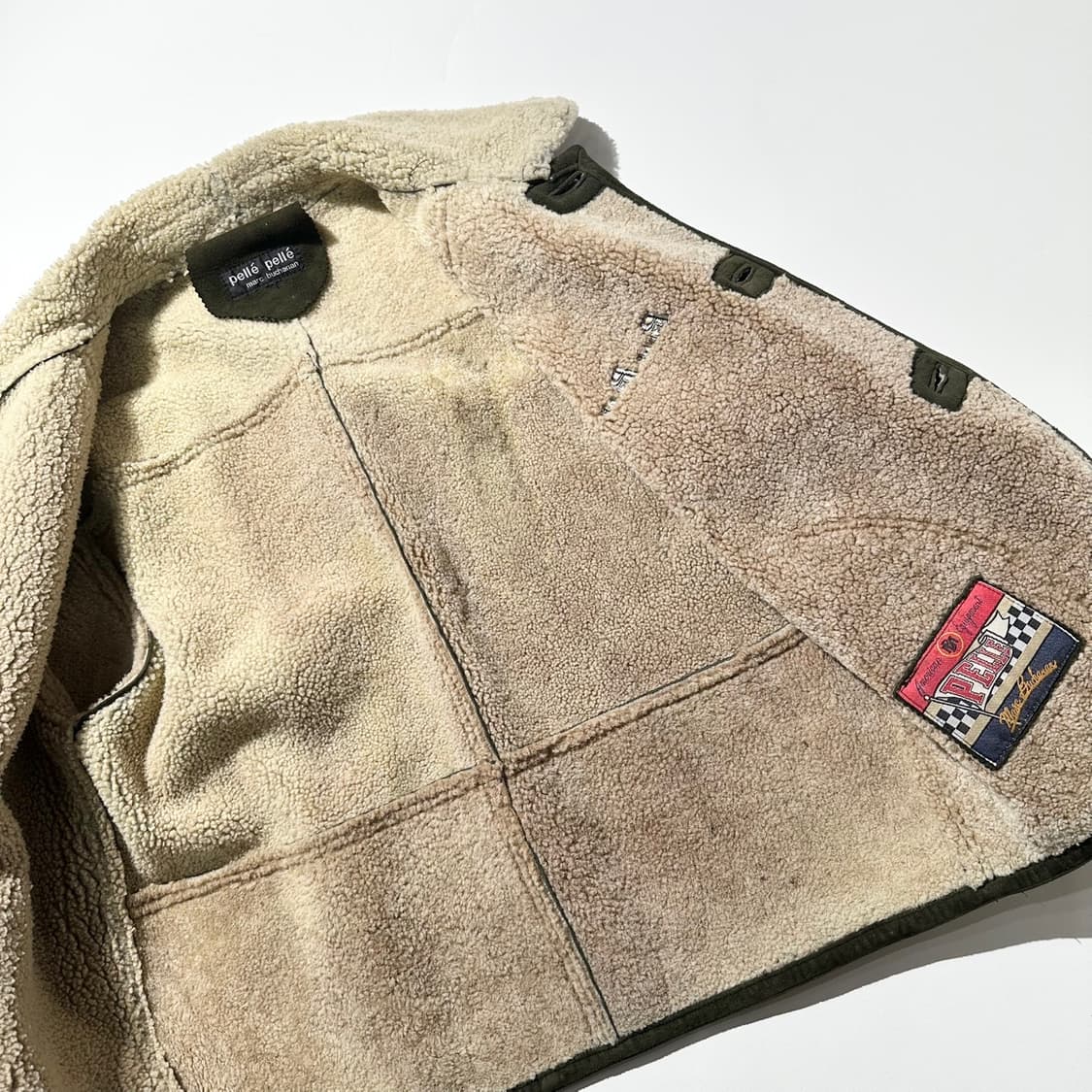 펠레펠레 램스킨 레더 시어링 무스탕 싱글 자켓 상품이미지7