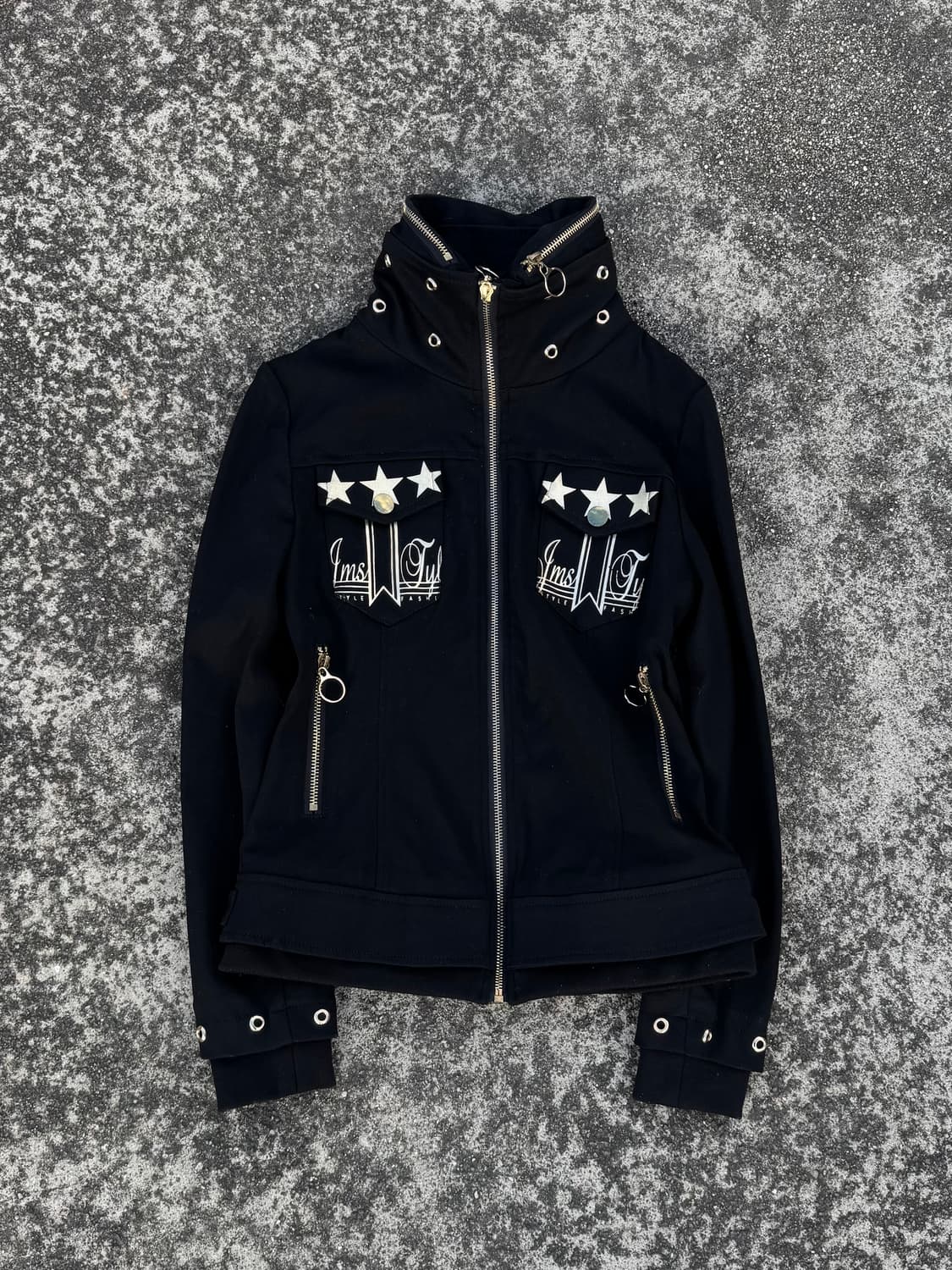 Black Star Zip Up Jacket 상품이미지1