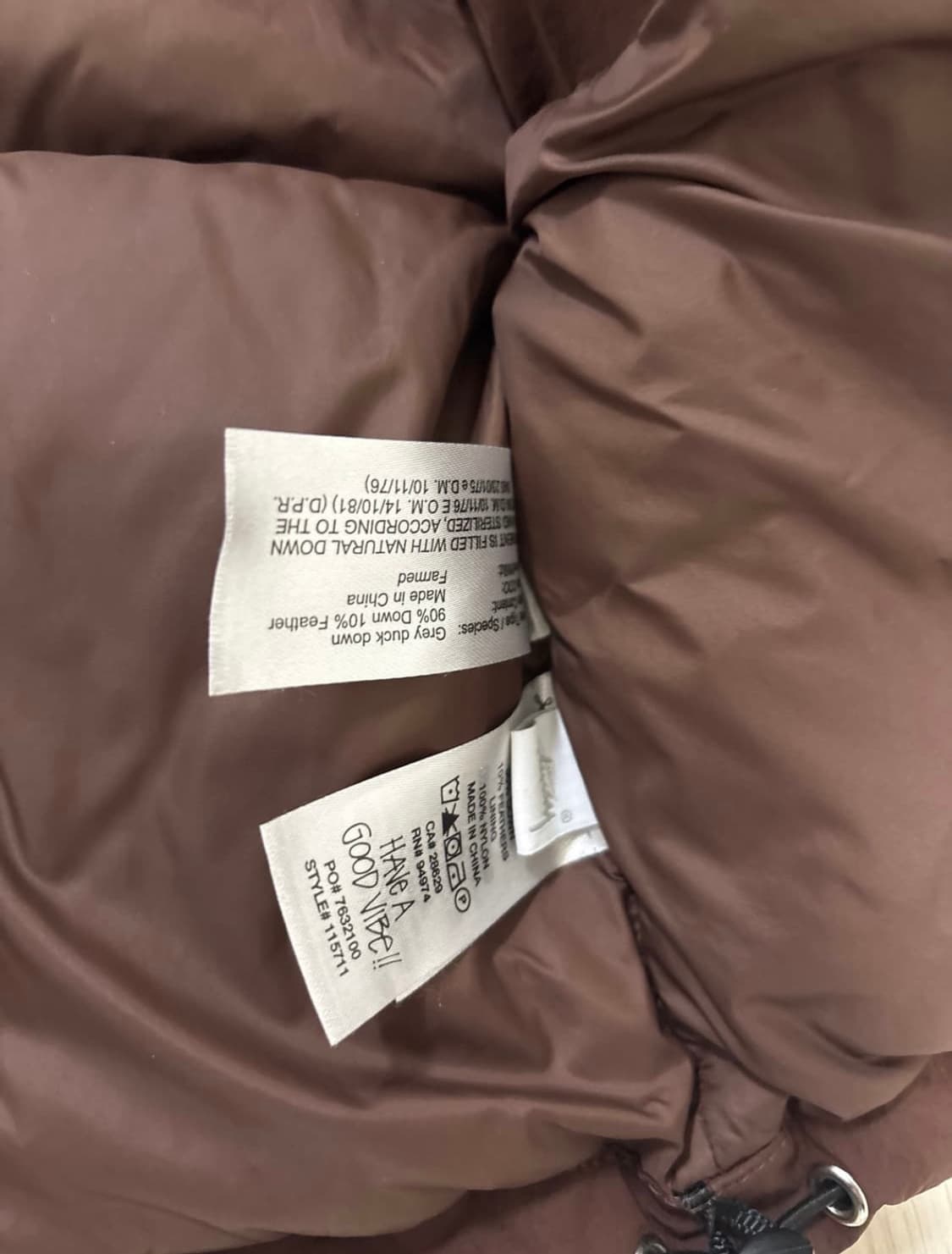 스투시 다운 퍼퍼 나일론 브라운 상품이미지4