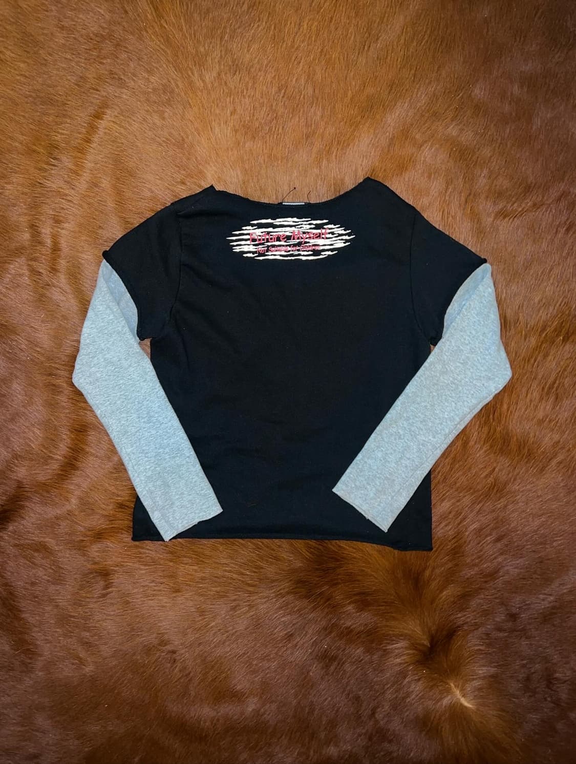 해골 사선 포인트 지퍼 롱슬리브 상품이미지2