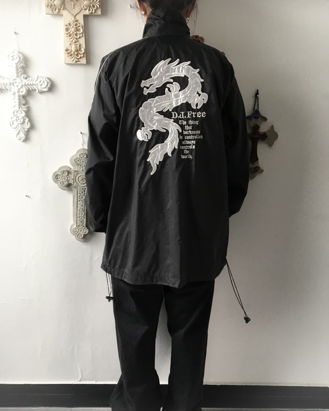 Dragon printing high neck windbreaker 상품이미지6