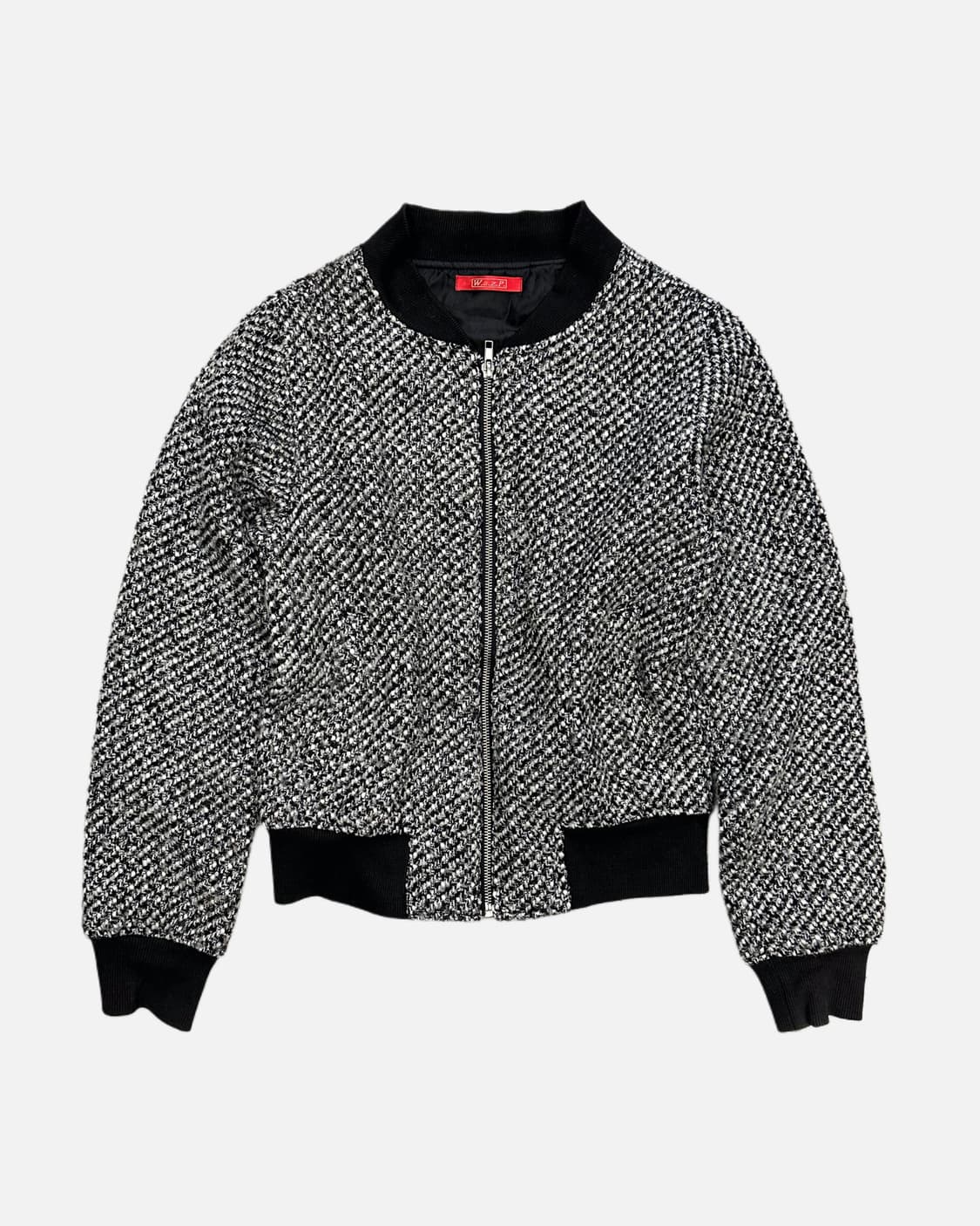black tweed crop blouson jacket 상품이미지1