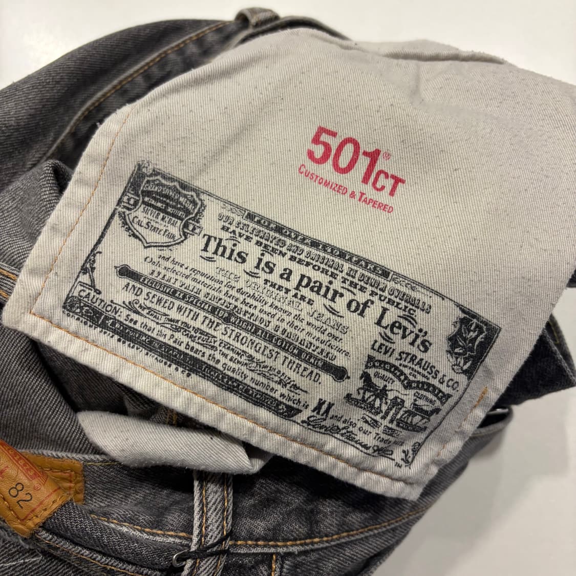 [28x32] 리바이스 501 CT 데님 빈티지 워싱진 팬츠 C481 상품이미지9
