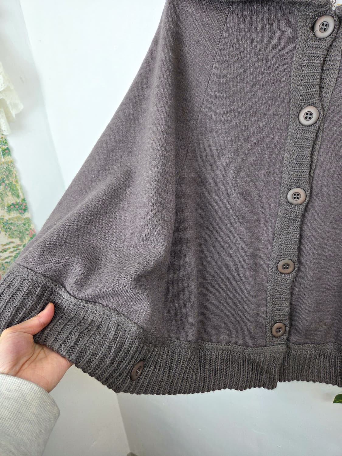 차콜 케이프 가디건 상품이미지3