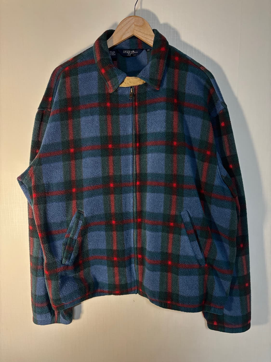 90s POLO 폴로 체크 플리스 스윙탑 드리즐러 빈티지 자켓 상품이미지2