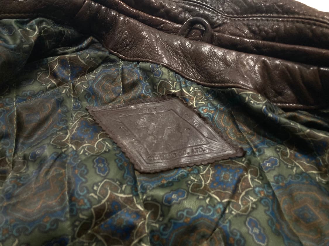 90s 양가죽 A-2 램스킨 레더 봄버 자켓 100-105 상품이미지5