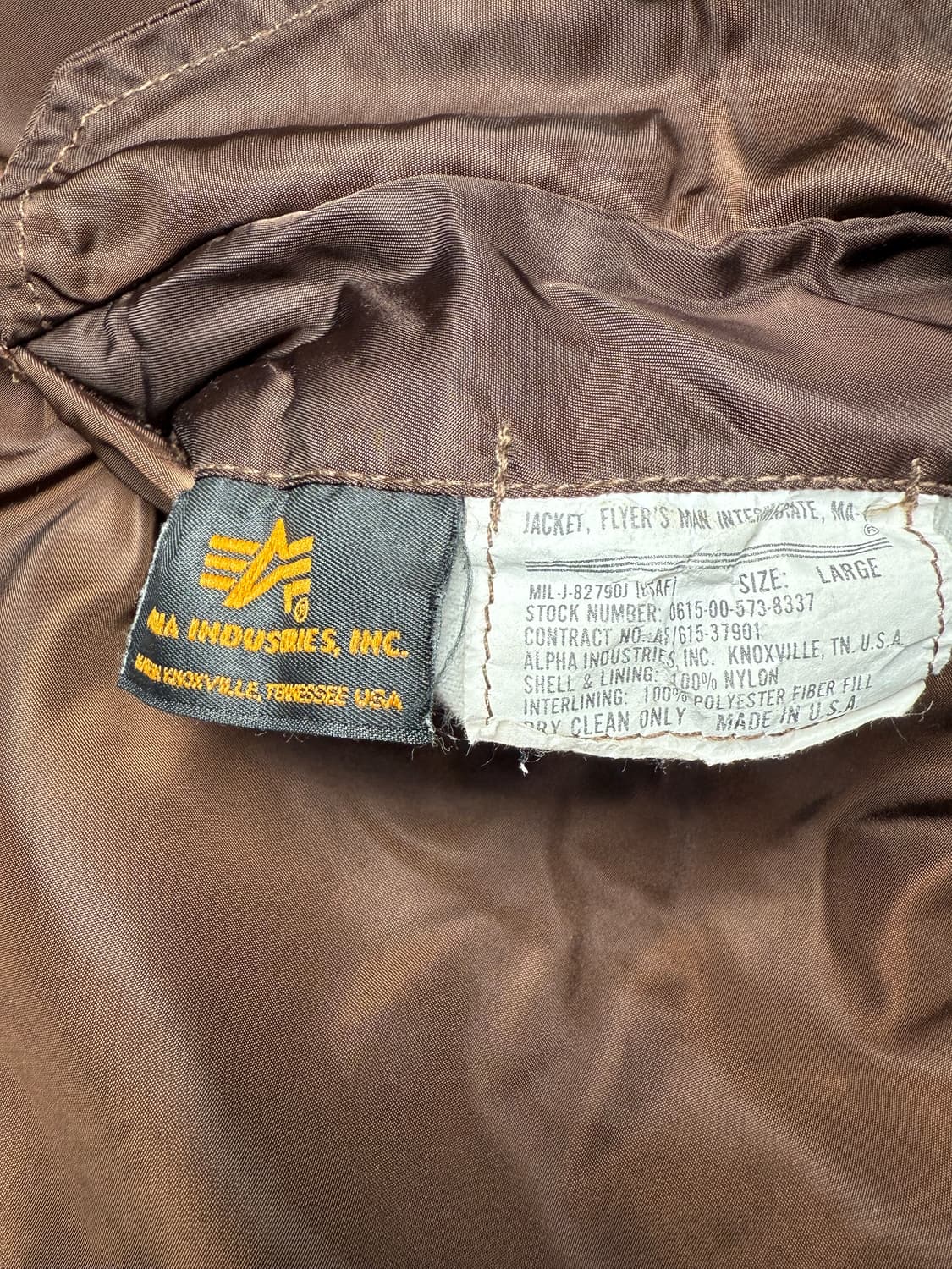 알파인더스트리 MA-1 봄버 자켓 L 상품이미지5