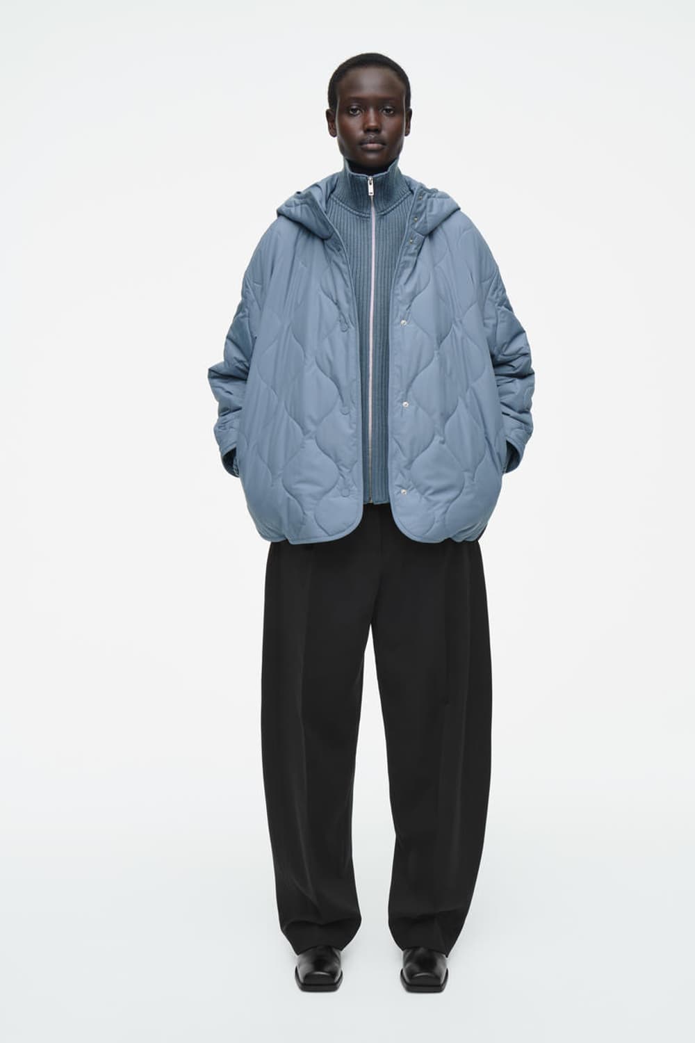 코스 퀼티드 후드 퍼넬넥 재킷 점퍼 상품이미지4