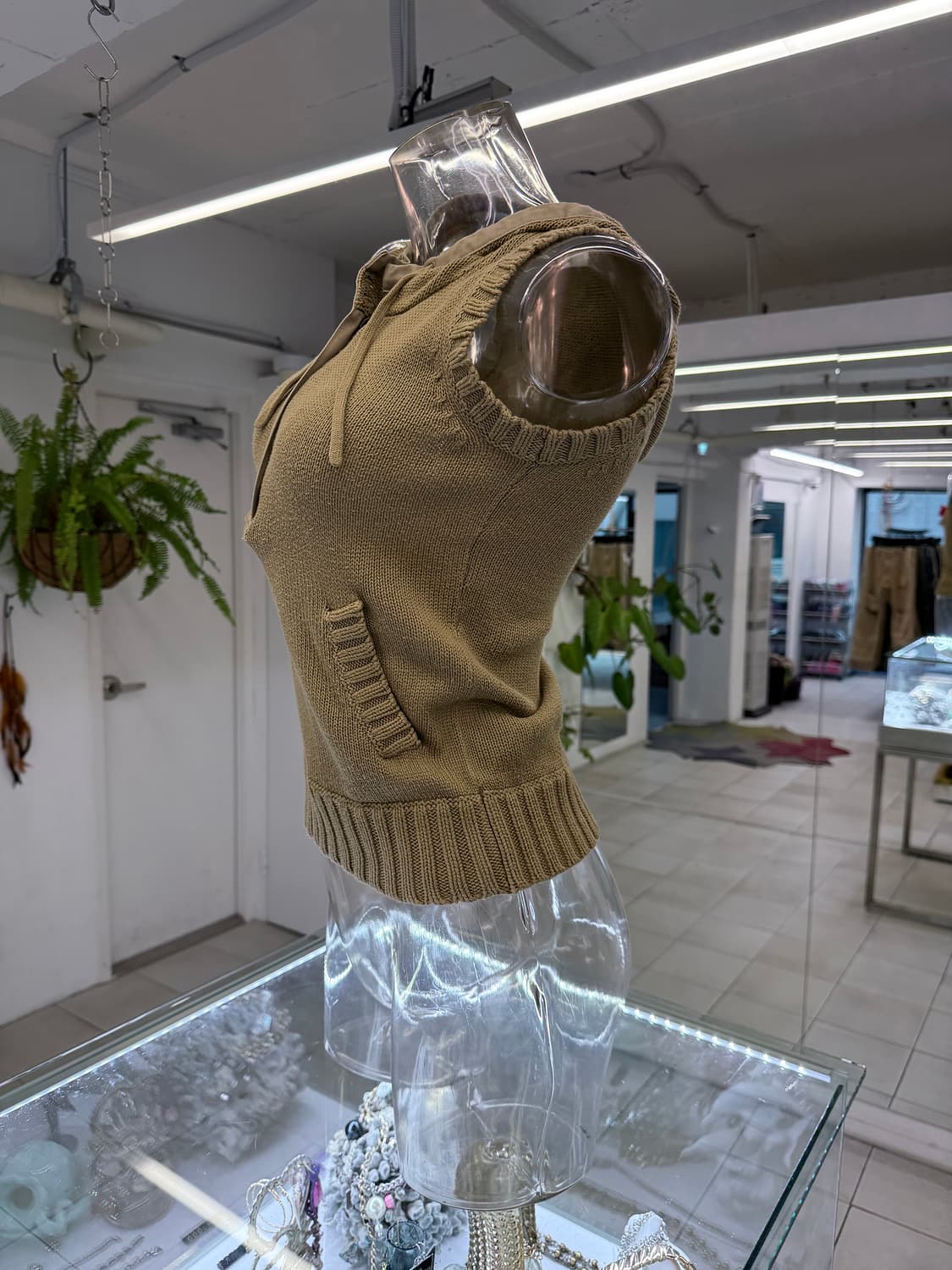 hooded knit vest 상품이미지3