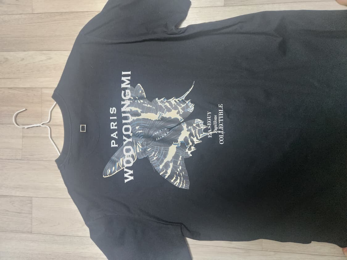 우영미 블랙 나비 백로고 티셔츠 48 상품이미지5