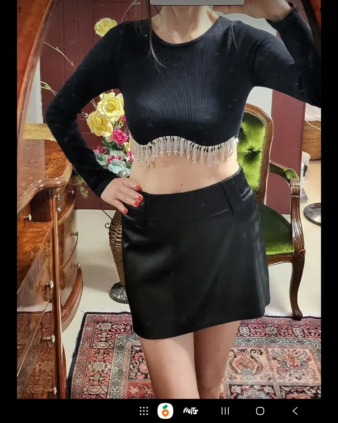 자라 쥬얼리 크롭 니트 스웨터 상품이미지1