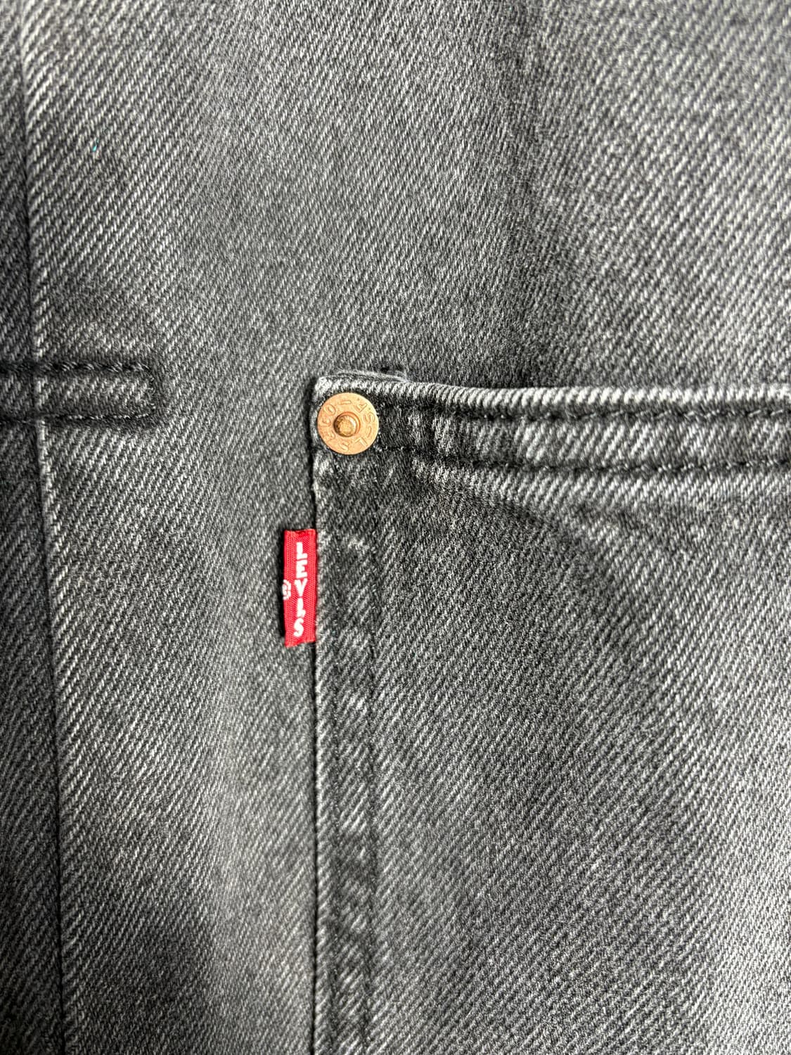 Levis 리바이스 프리미엄 시어링 카라 흑청 쉐르파 데님 자켓 1세대 상품이미지5