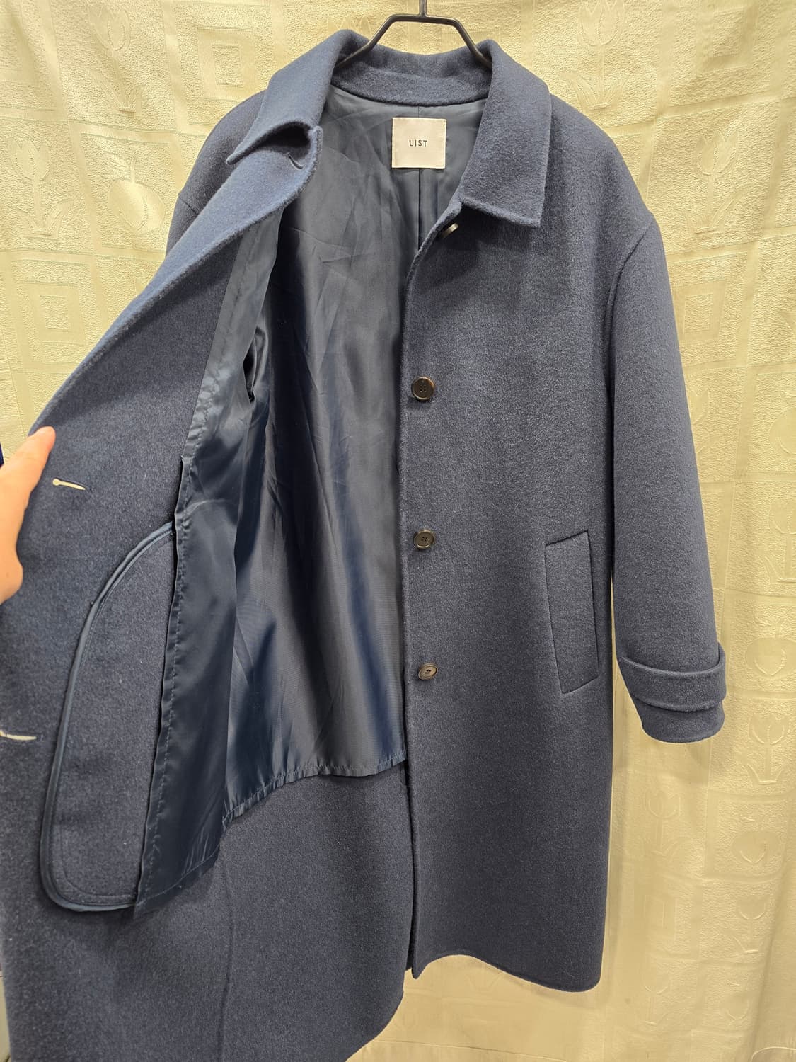 거의새거) LIST 리스트 가벼운 핸드메이드 모직 롱 코트 S(55) 상품이미지7