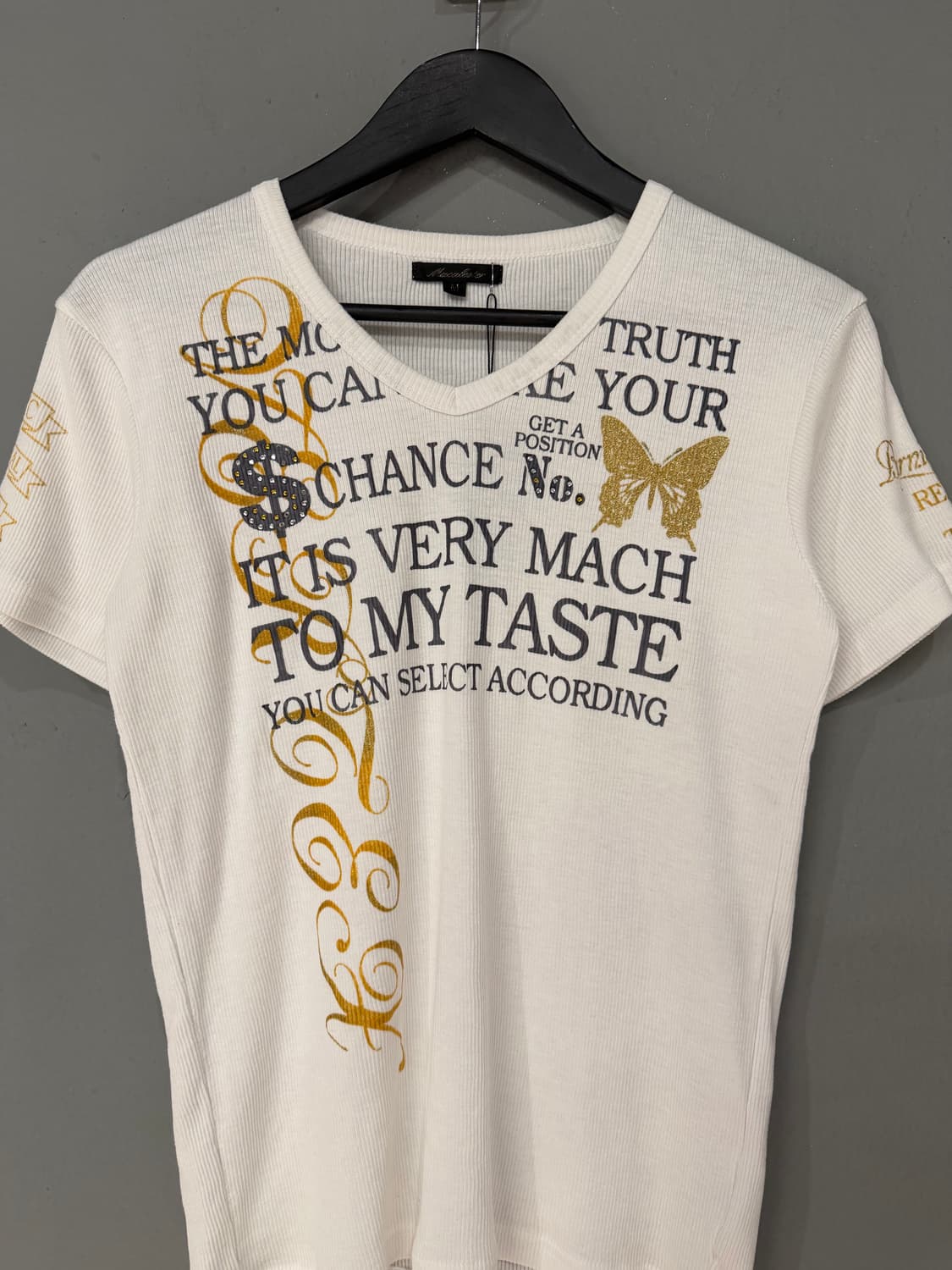 Glitter lettering butterfly point top 상품이미지6