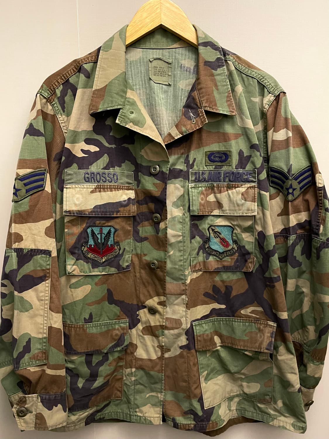 (M/R)90s US army 밀리터리 카모 우드랜드 BDU 셔츠 자켓 상품이미지7