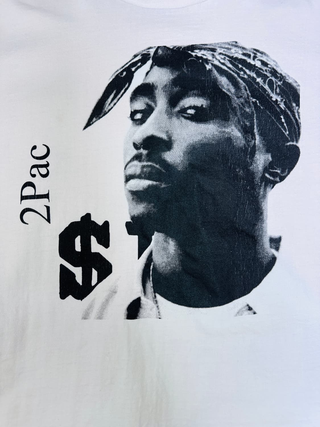 빈티지 투팍 2PAC 오피셜 티셔츠 오프화이트 XL 상품이미지2