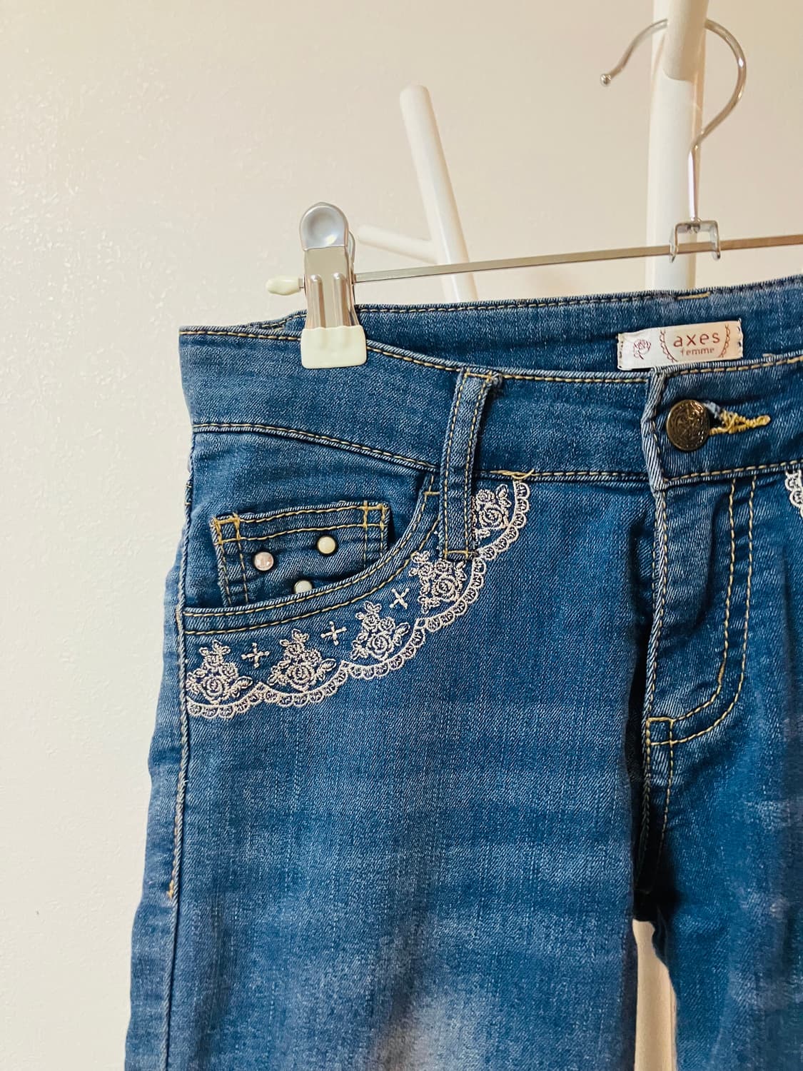 엑시즈팜 레이스리본 데님 일본빈티지 모리걸 상품이미지2