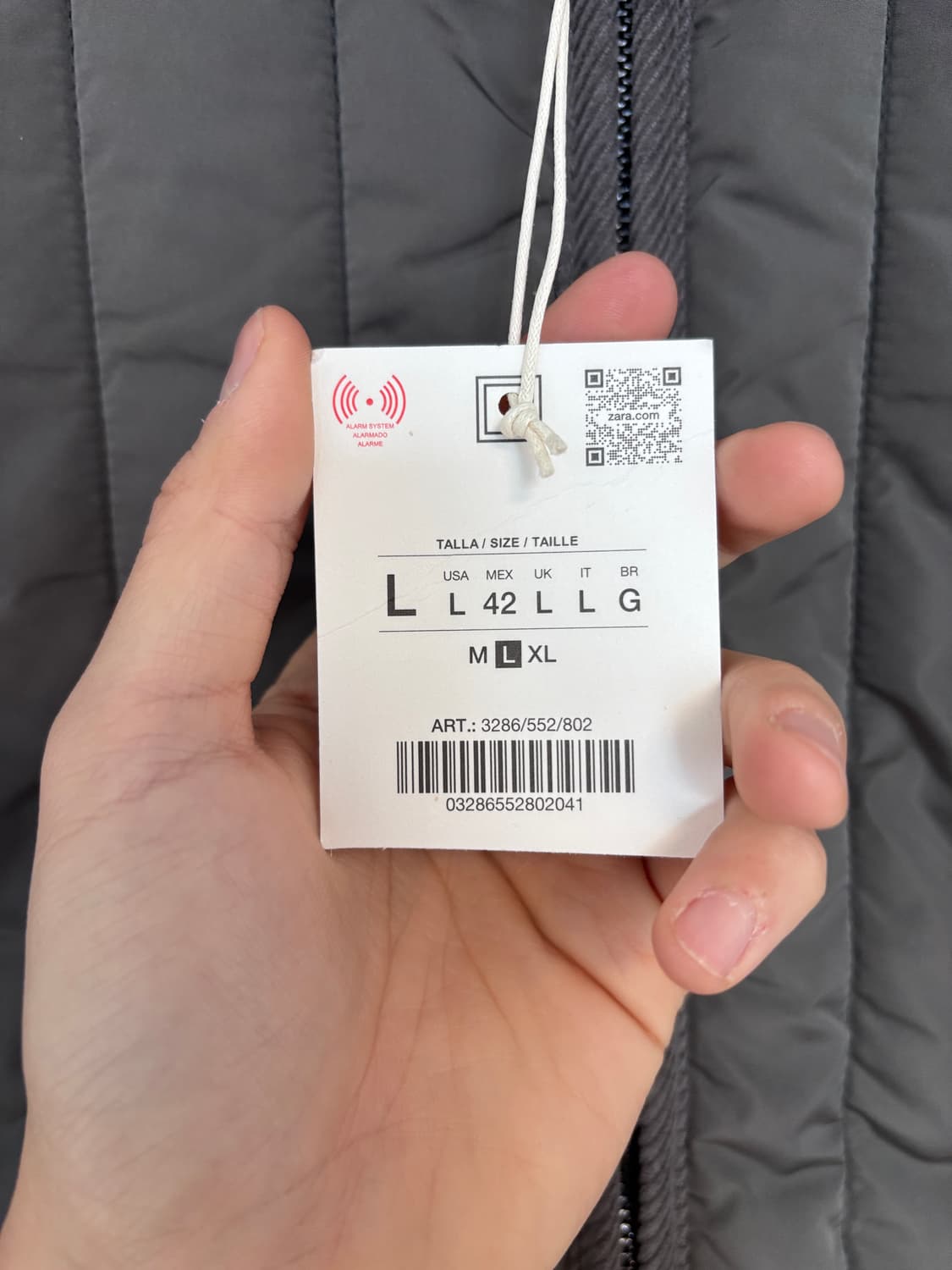 새상품) L (100-105) 자라 남성 퀼팅 코듀로이 카라 자켓 상품이미지5