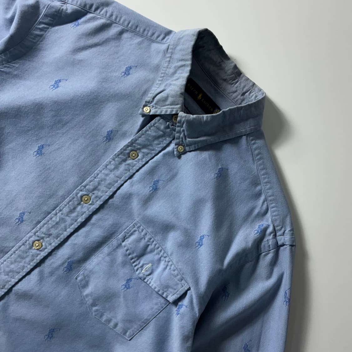 Polo  폴로 랄프로렌 자수 코튼 소라 포니 셔츠  상품이미지3