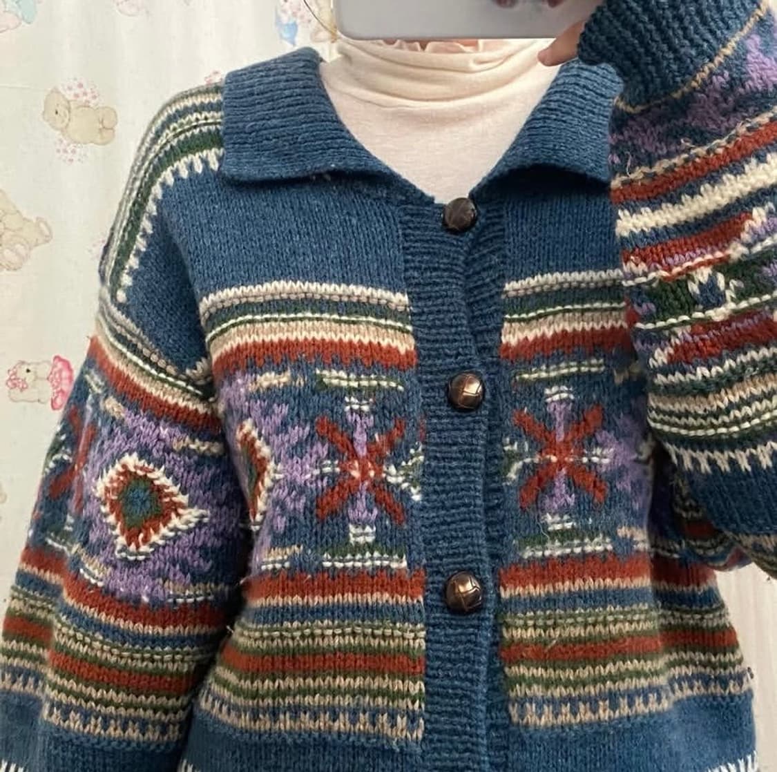 빈티지 히피 니트 가디건 상품이미지4