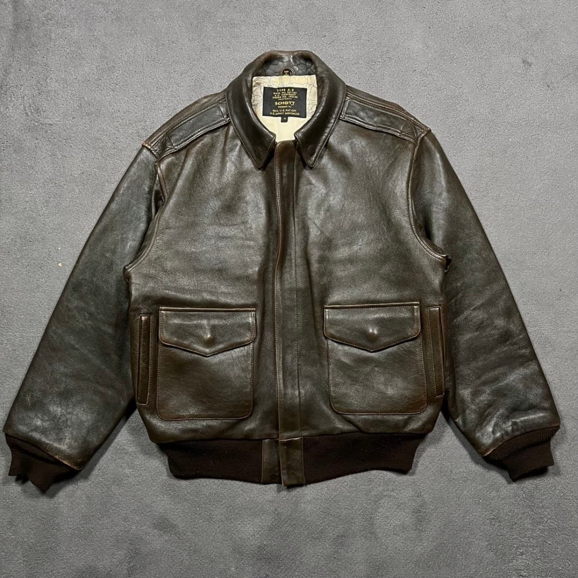 [90s Schott A-2 leather jacket] 상품이미지1
