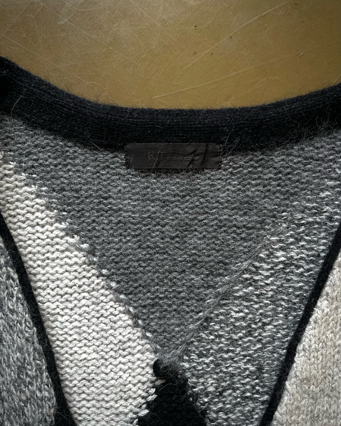 KIYOKO TAKASE Argyle Wool Knit Cardigan 상품이미지4