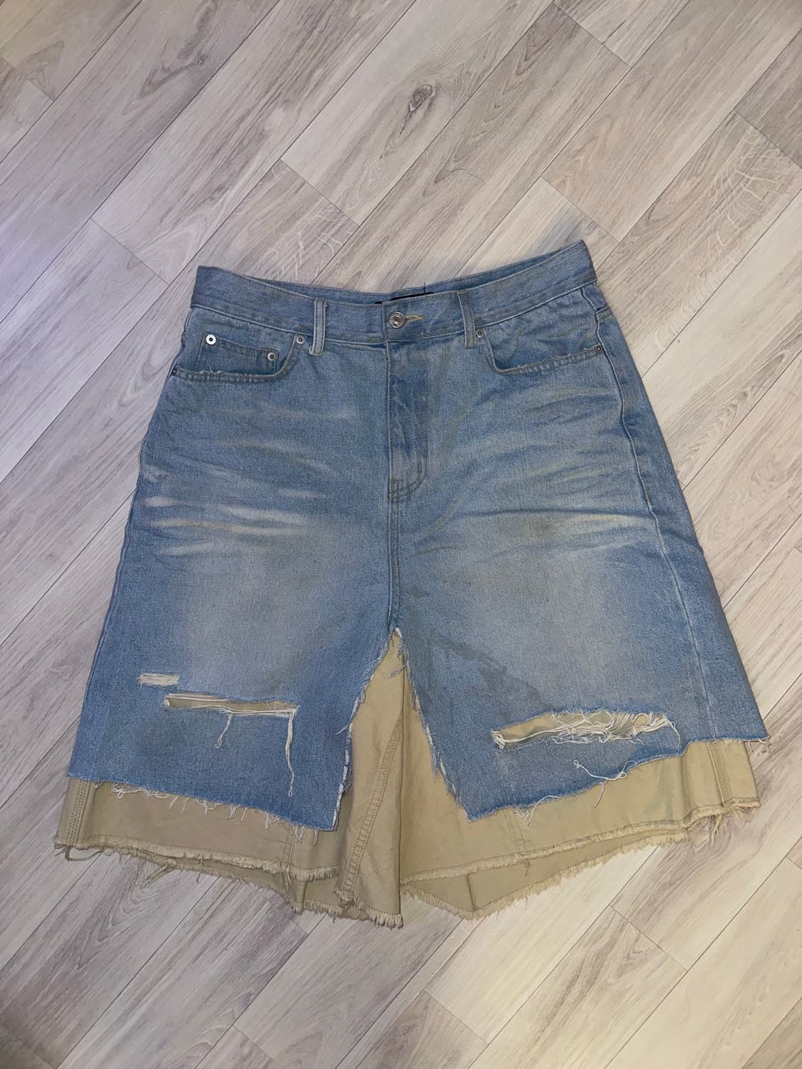 PROJECT GR 레이어드 스커트 데님쇼츠 1사이즈 상품이미지4