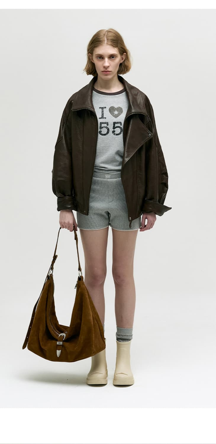 마지셔우드 벨티드 호보 체스트넛 누벅백 상품이미지5