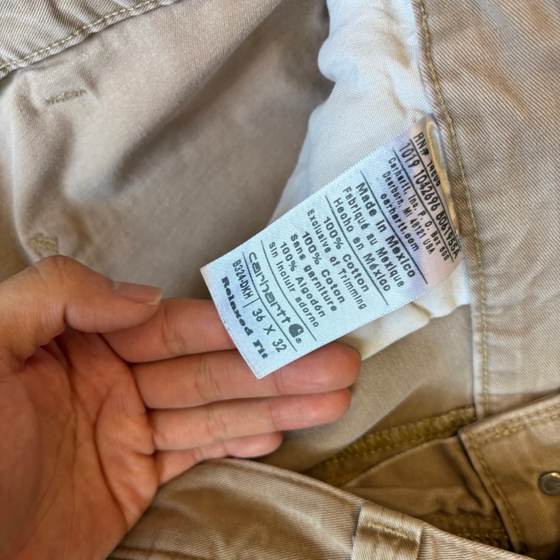 칼하트 오리지널 베이지 카펜터 팬츠 바지 상품이미지10