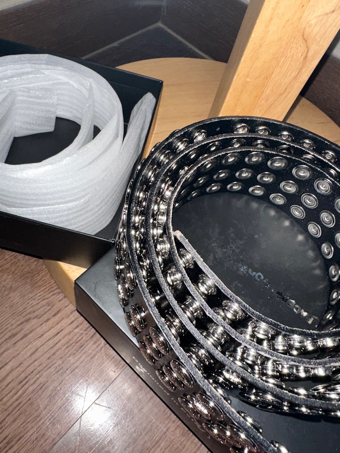 racer worldwide black button belt 상품이미지3