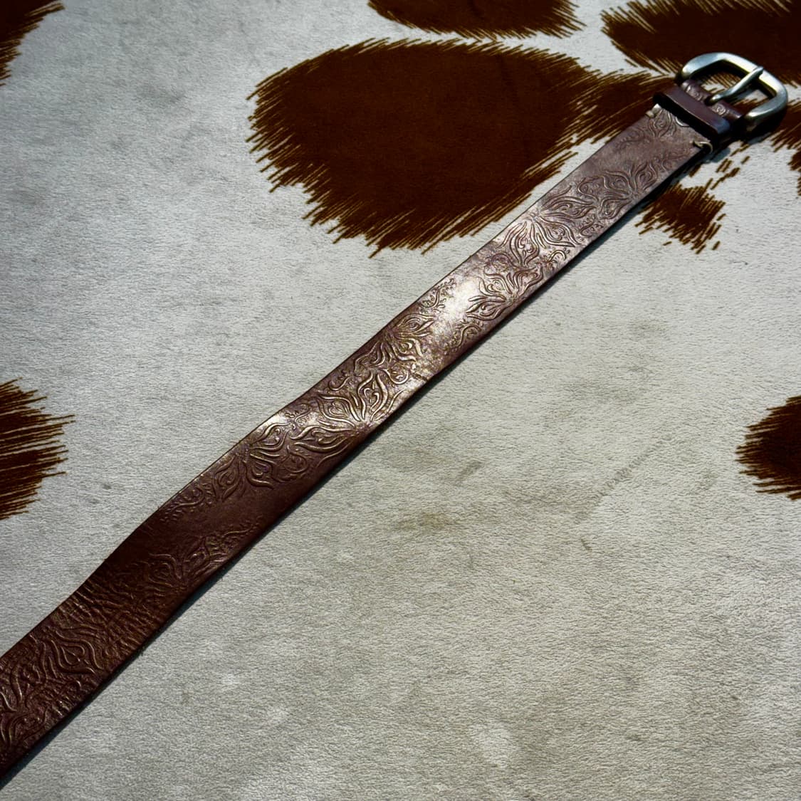 소가죽 웨스턴 벨트 브라운 (OS) 카우하이드 상품이미지5