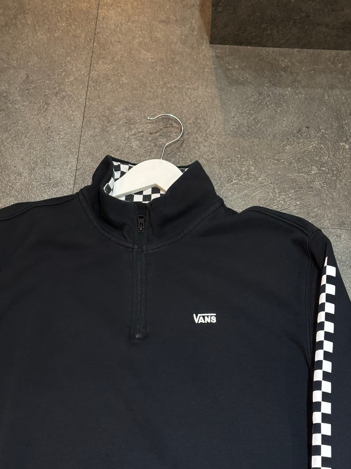 반스 블랙 하프집업 맨투맨 M 상품이미지5