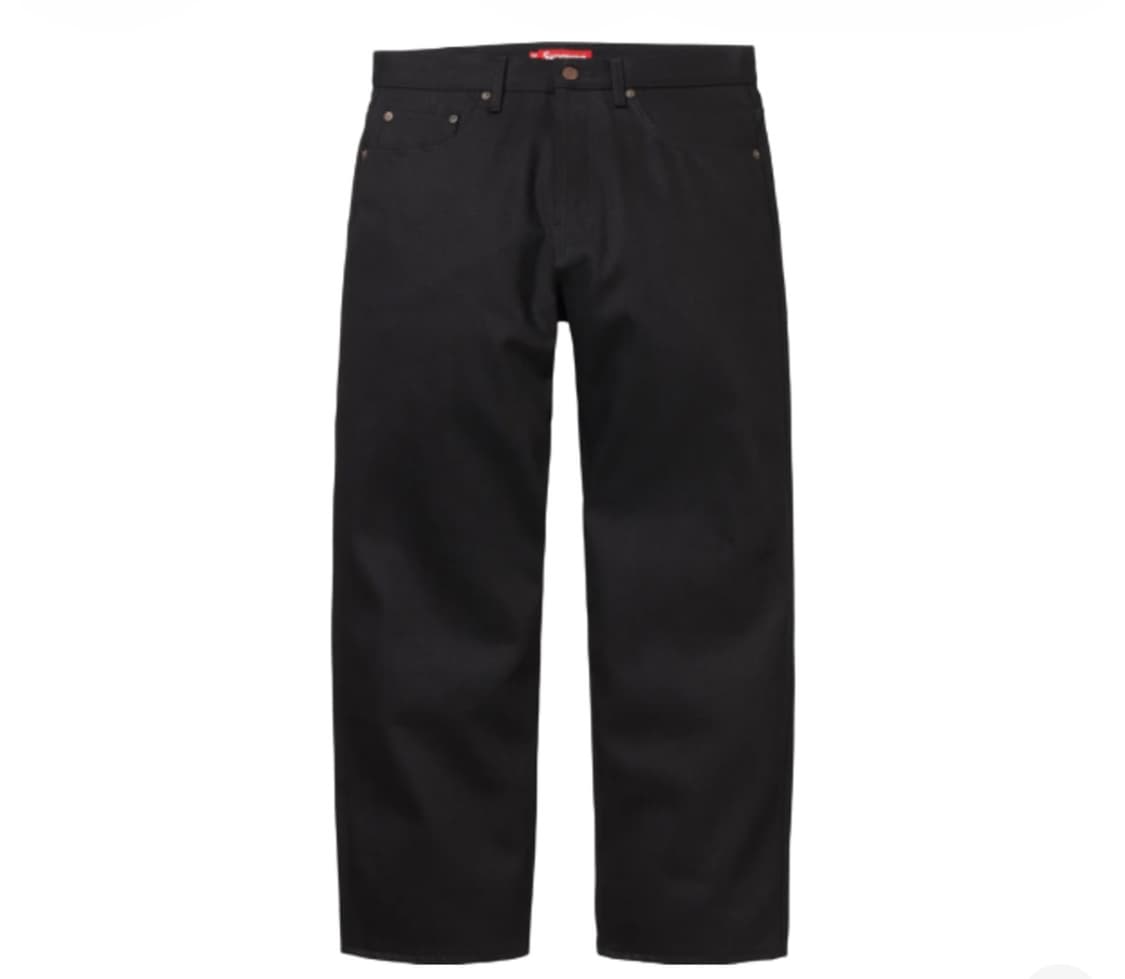 슈프림 리지드 루즈 핏 셀비지 진 블랙 25FW 30 상품이미지1