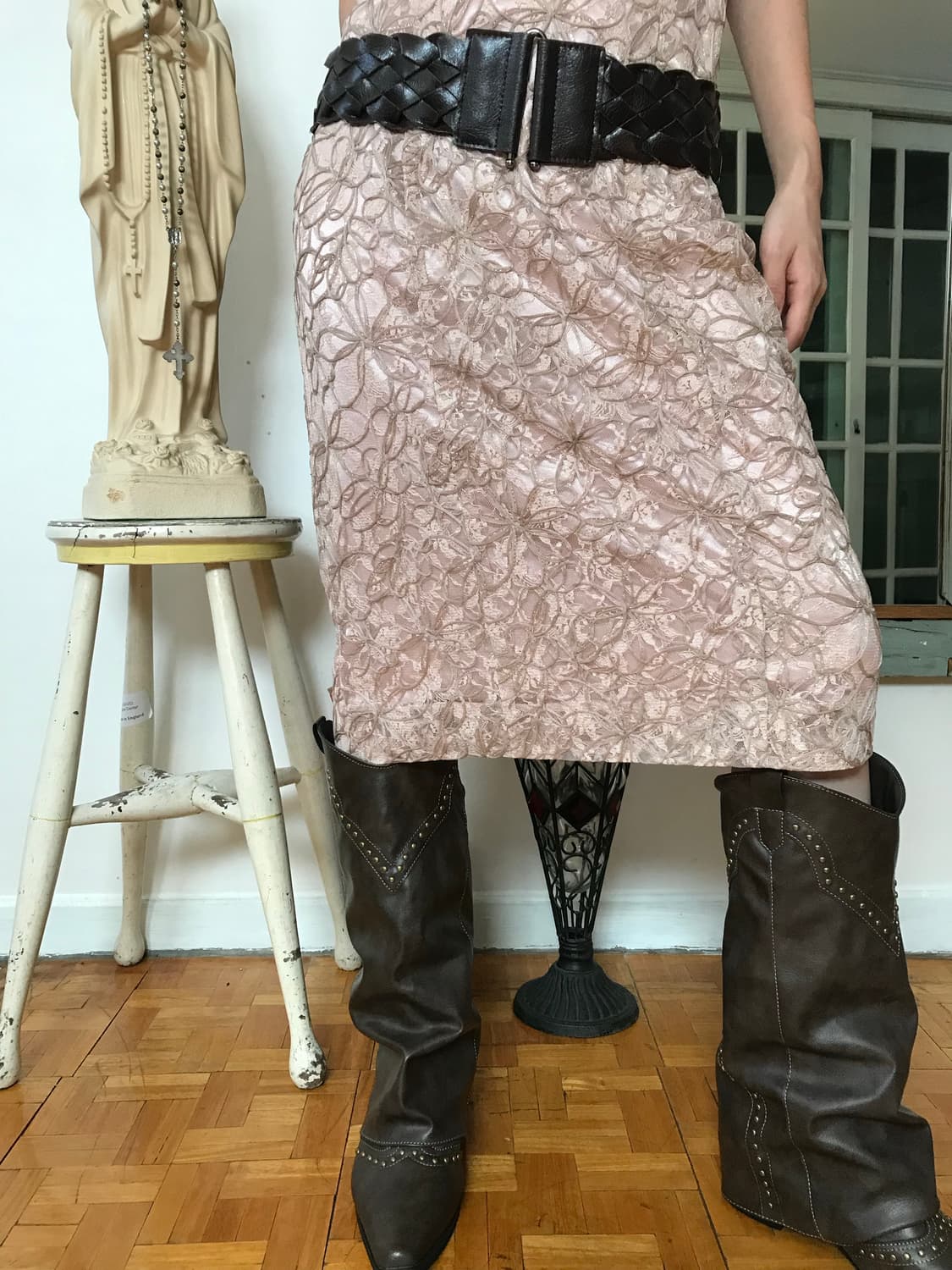 vintage lace pink one-piece 상품이미지3