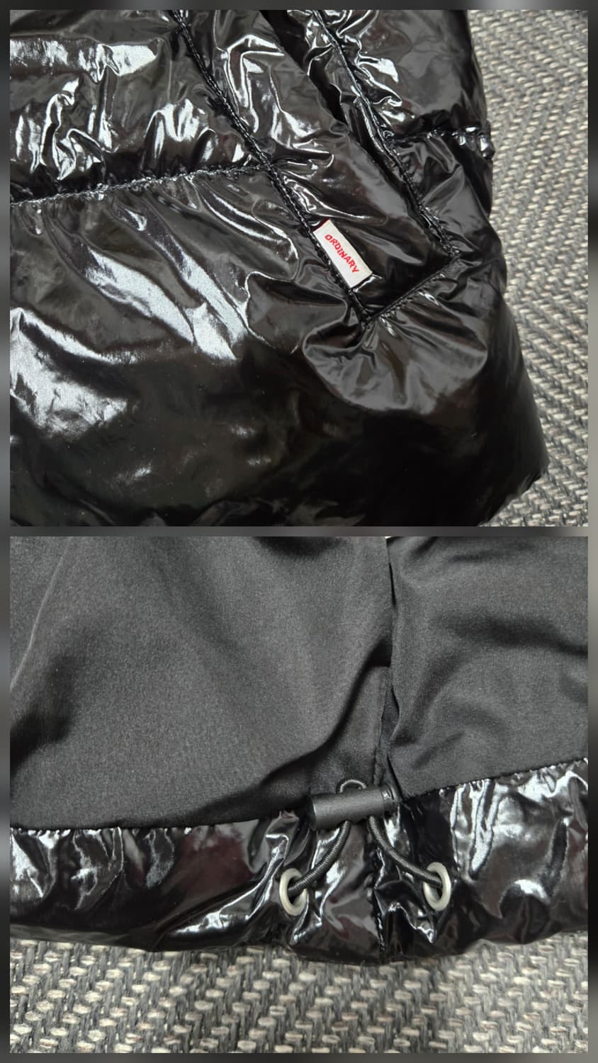 오디너리홀리데이 유광패딩 숏패딩 오버핏패딩 상품이미지4