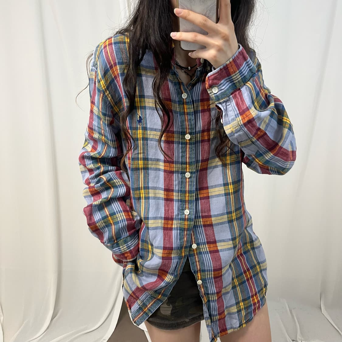 Polo Ralph Lauren sky blue check shirt  상품이미지3