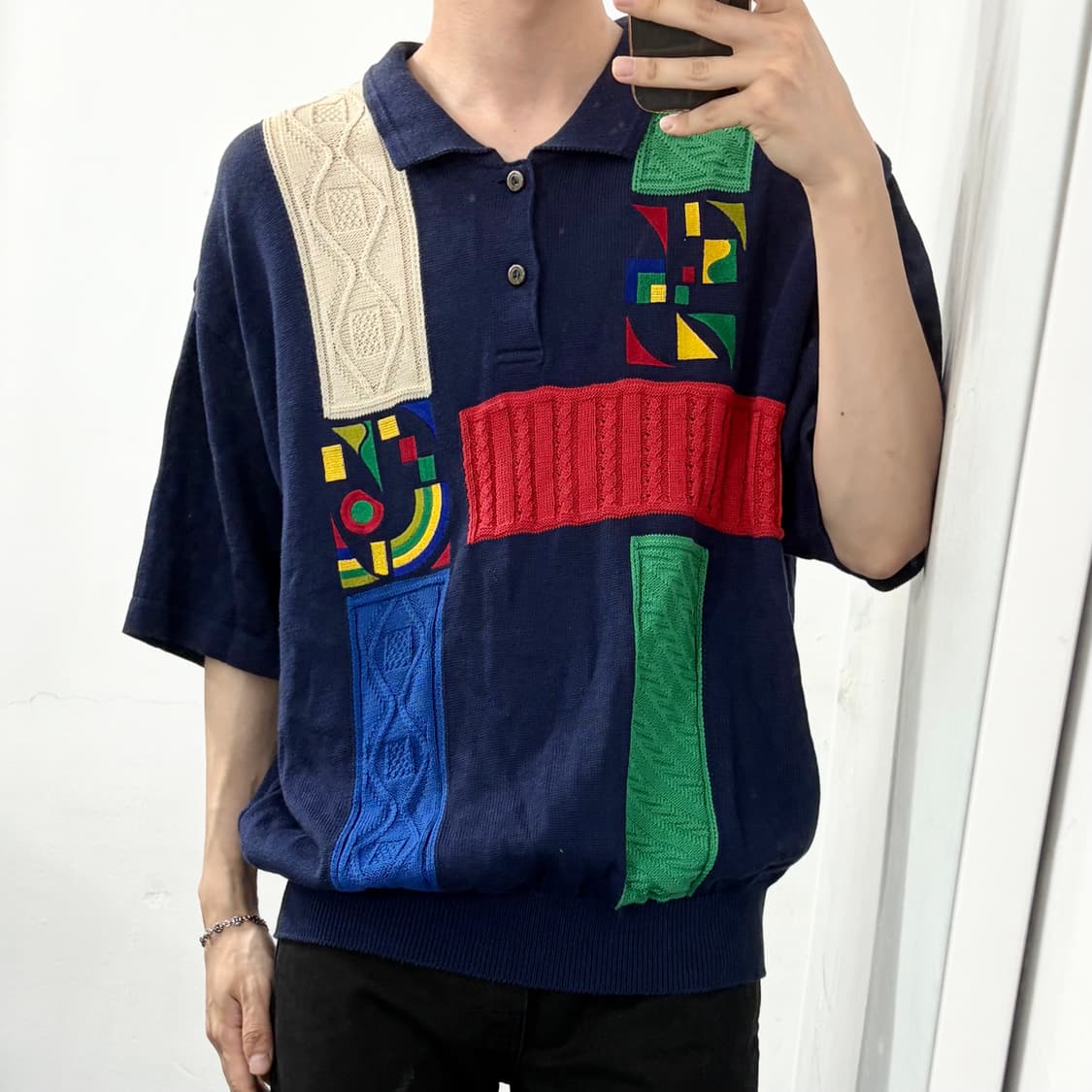 발렌시아가 90s 카라넥 니트 반팔 티셔츠 상품이미지2