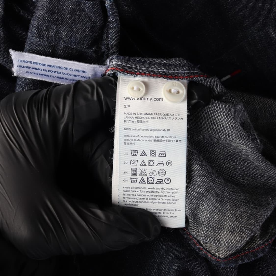 타미힐피거 커스텀핏 인디고 데님 셔츠 S 상품이미지6