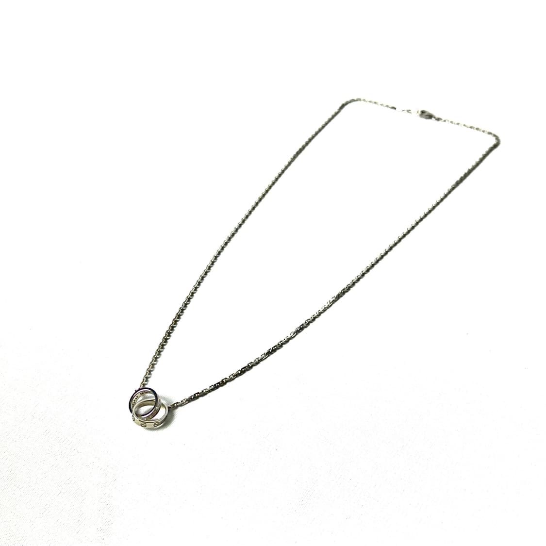 [S급] 까르띠에 18K화이트골드 베이비 러브 네크리스 목걸이 상품이미지5