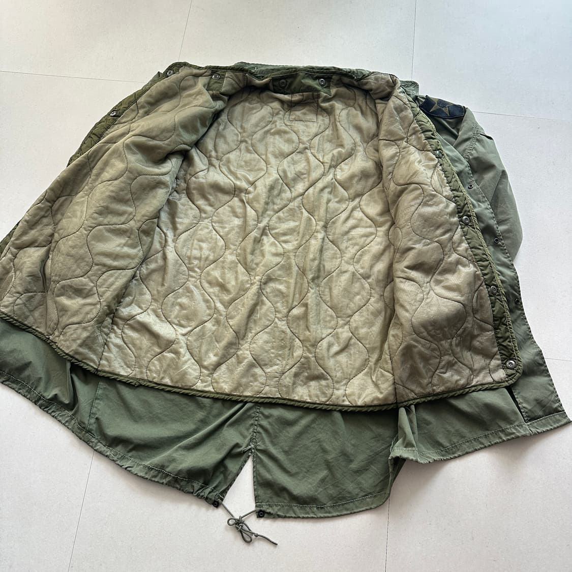 80s USARMY M65 피시테일 파카 자켓 LARGE 상품이미지6