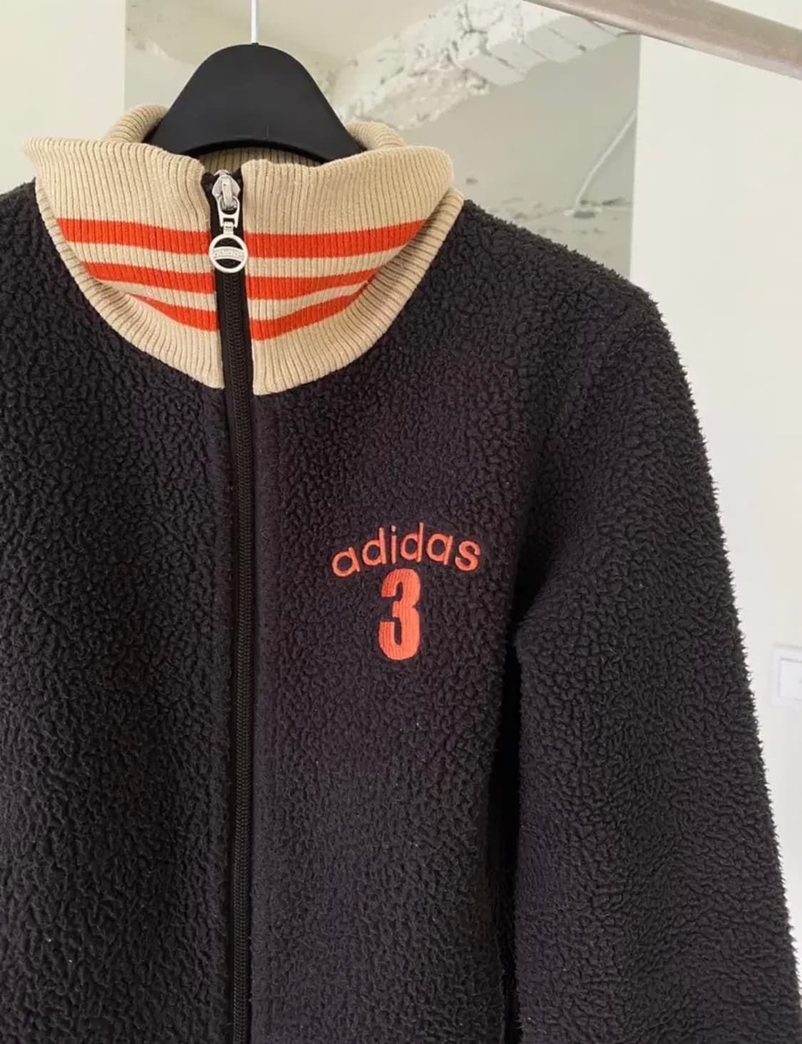 Adidas 아디다스 뽀글이 플리스 집업 니트 상품이미지4