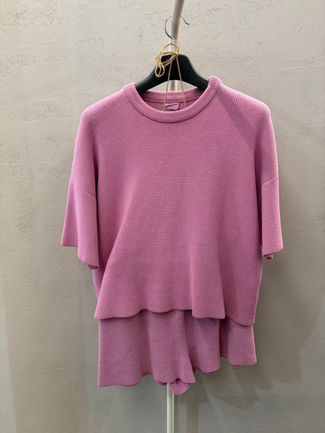 Babaa 핑크 니트 상하의 세트 상품이미지2