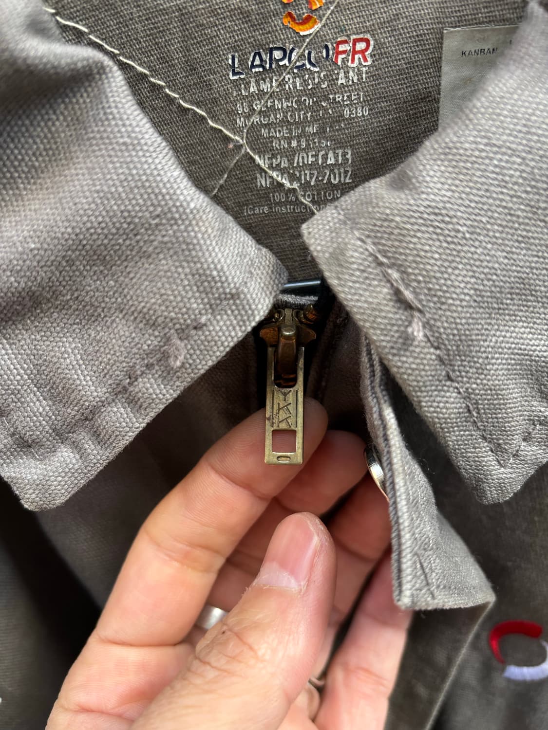 오일필드 빈티지 워크자켓 방염 상품이미지6