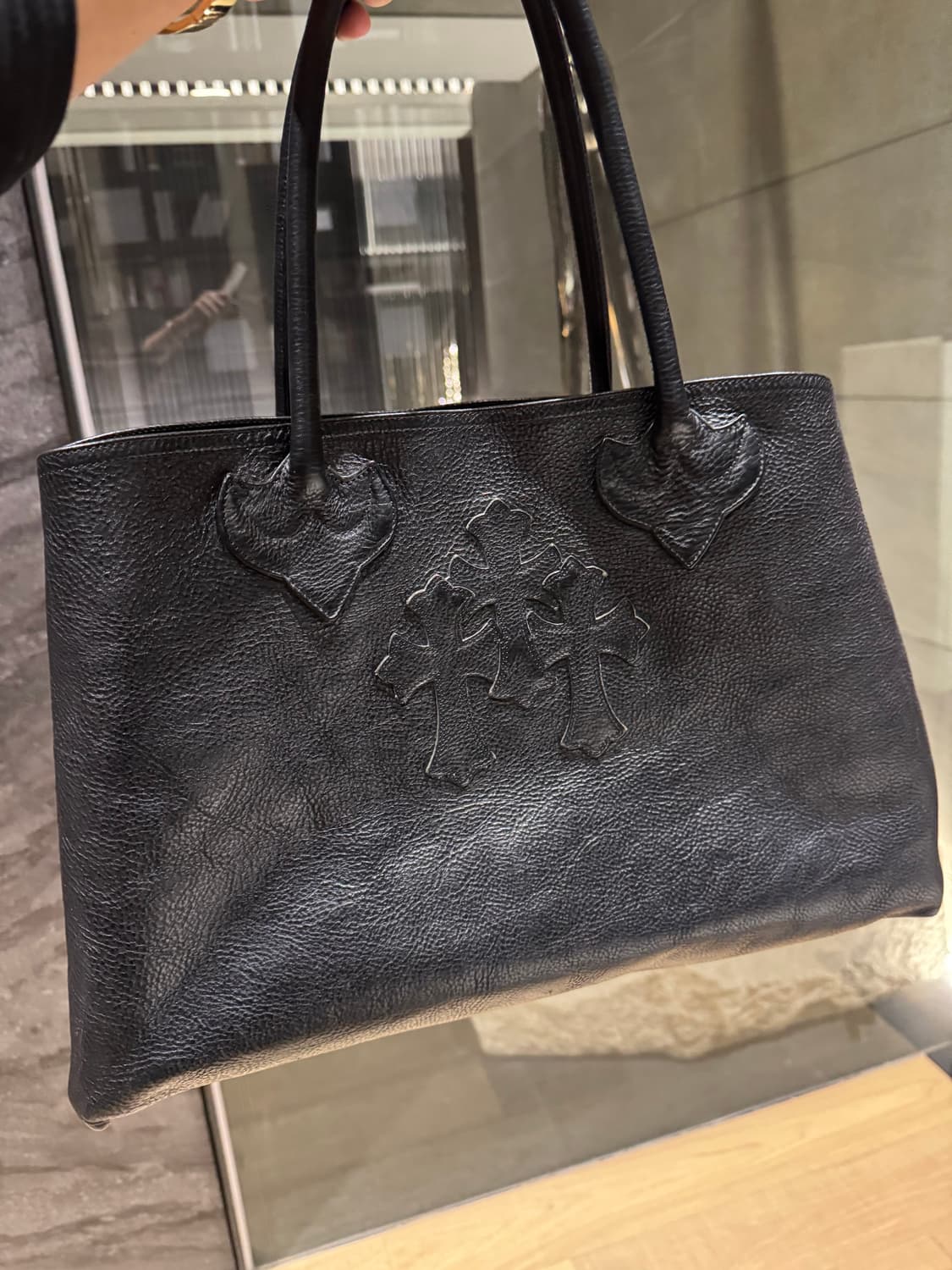 크롬하츠 트리플크로스 레더패치 토트백 상품이미지2