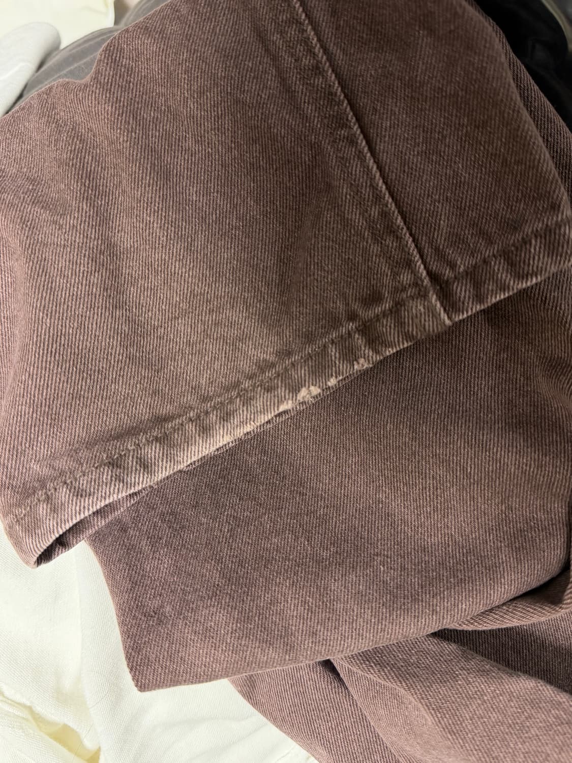 스웨이드 컨투어 포켓 데님팬츠 브라운  상품이미지4