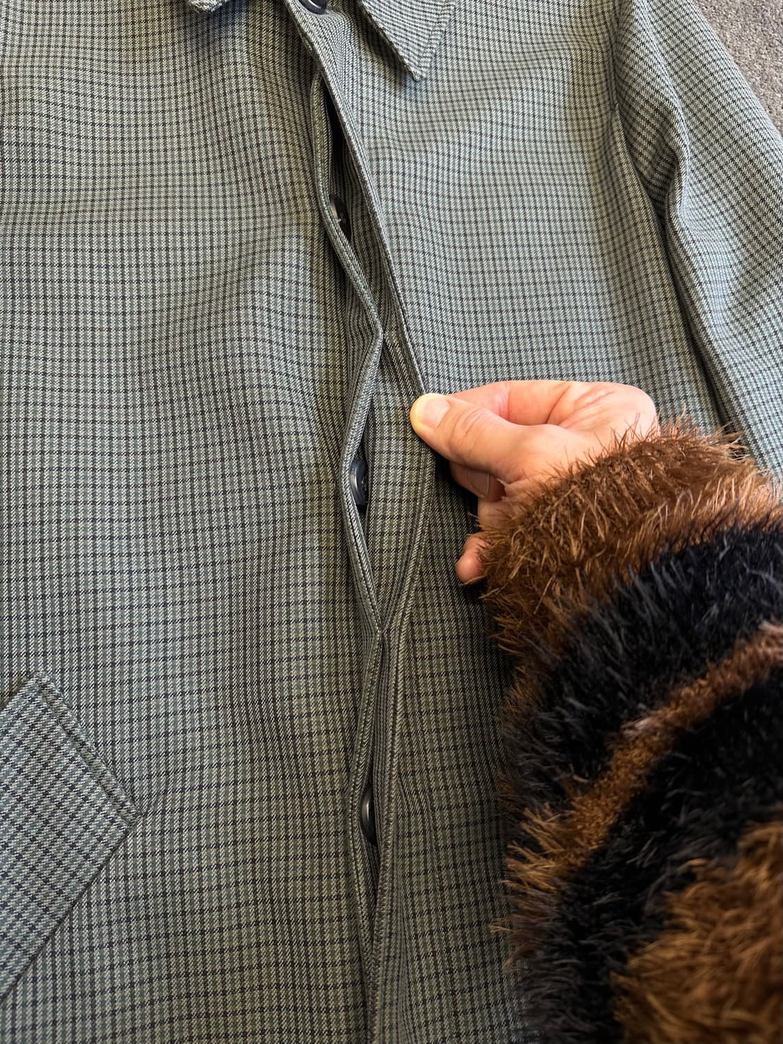 A.P.C. 아페쎄 체크 패턴 코트 36사이즈 [S] 상품이미지2