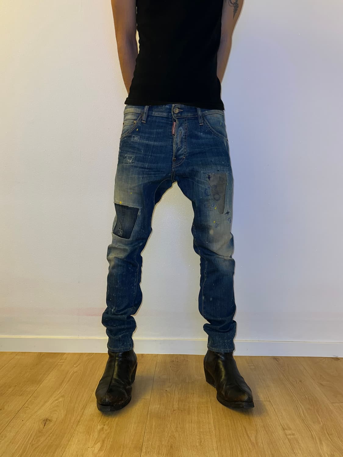 Dsquared2 Patch & Paint Denim Jeans 상품이미지1