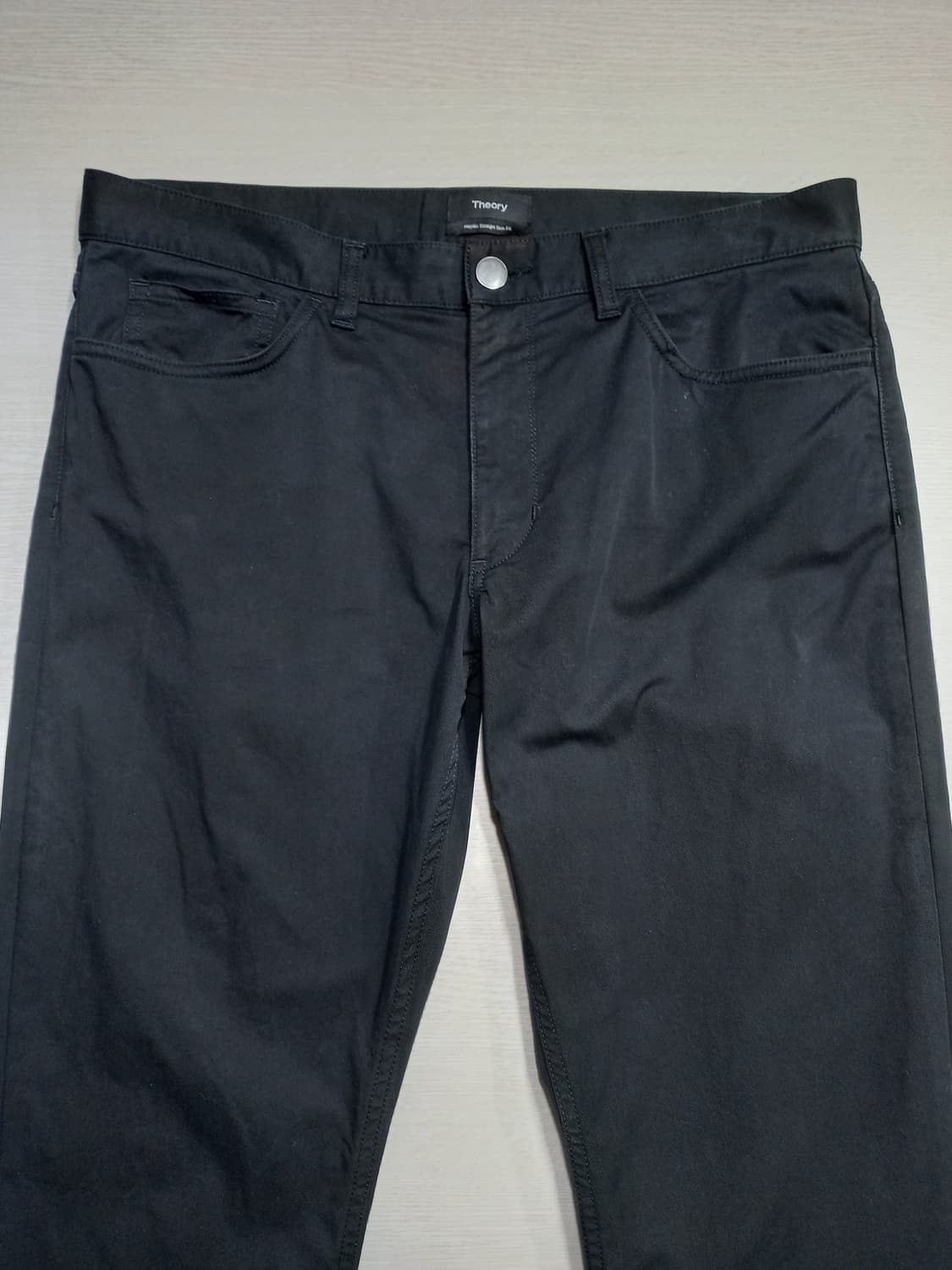 34 Theory 봄여름용 스판 슬림일자 치노 블랙 34-554 상품이미지3