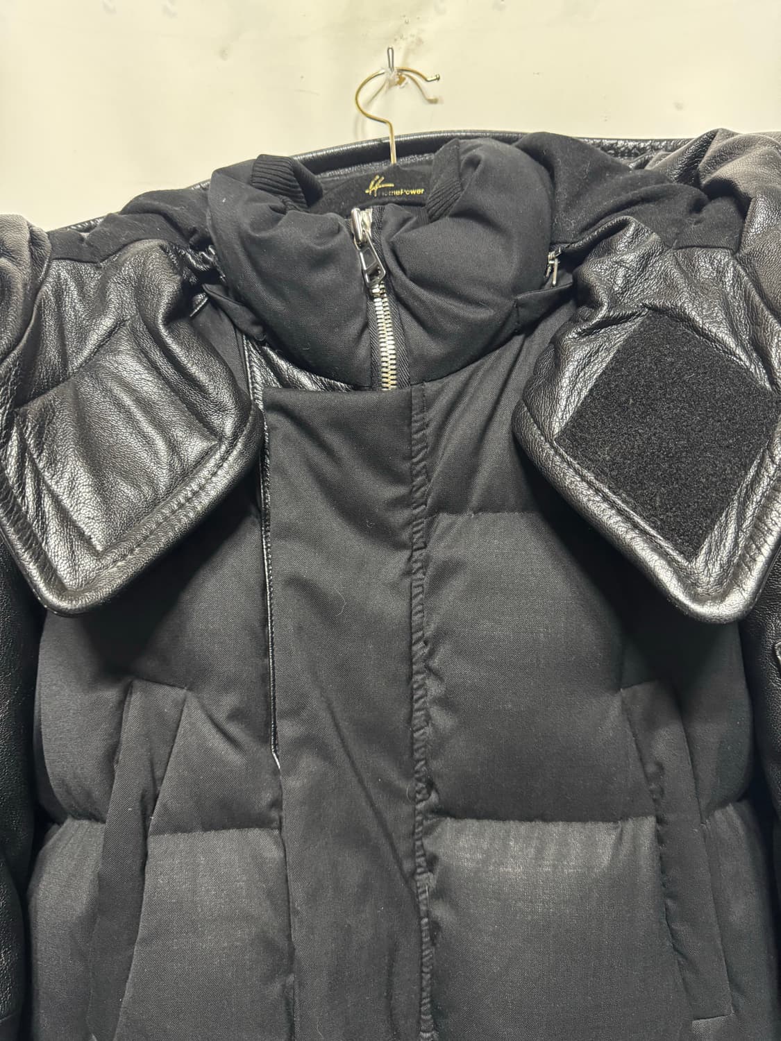 44 준지 가죽 믹스 패딩 상품이미지7